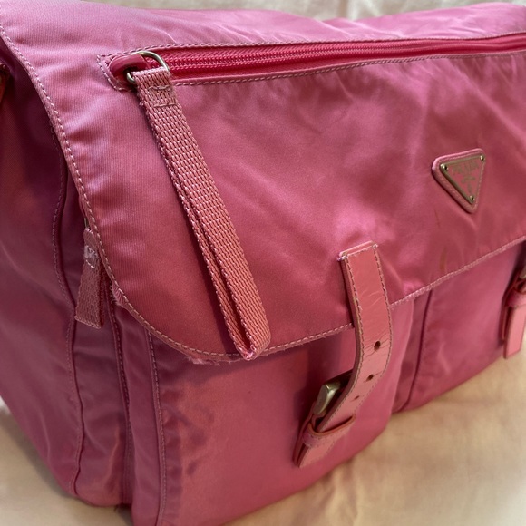 Prada Double pocket Messenger Bag, in Begonia color - Picture 4 of 15